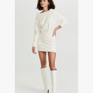 Anthropologie Line & Dot Thea Mini Asymmetrical Long Sleeve Sweater Dress Large